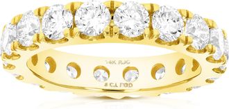 Vir Jewels 3 cttw Lab Grown Diamond Eternity Ring Wedding Band in 14K Yellow Gold For Women