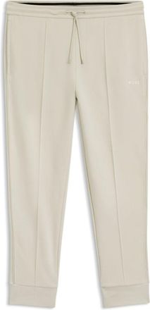 BOSS Piping-detail tracksuit bottoms in a cotton blend