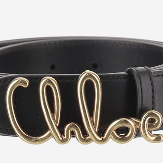 Chlo&eacute; Womens Belt Leather Black
