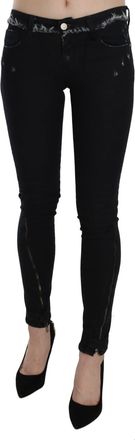 Costume National Low Waist Zipper Leg Skinny blue Womens Jeans