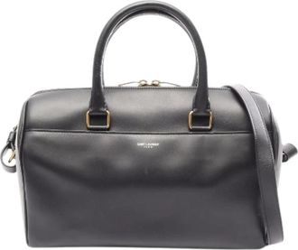 Saint Laurent Pre-owned Classic Duffle 6 Leather 2way Bag - Dames - Vintage Handtas - Zwart - ONE Size - Leer - Vintage