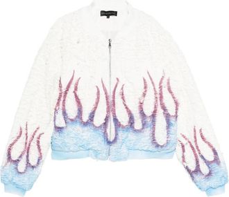 Who Decides War by Ev Bravado Flame-design Bomber Jacket