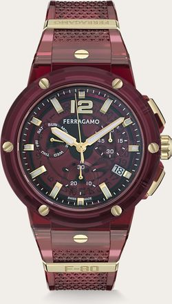 Ferragamo Uomo Orologio F-80 Translucent Rosso