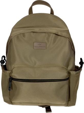 Paul & Shark Iconische Nylon Rugzak met Leren Details - unisex - Rugzakken - Beige - ONE Size - Nylon - Tassen