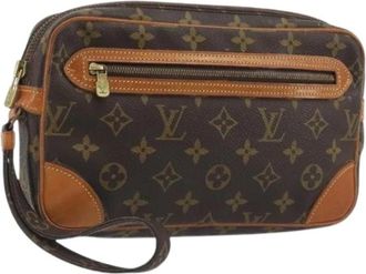 Louis Vuitton Pre-owned Clutch Bag - Dames - Vintage Clutch - Bruin - ONE Size - Leer - Vintage