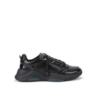 Kurt Geiger Mens Leather Royston Sneaker Sneakers - Black - Size UK 12