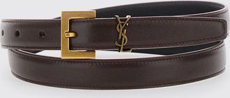 Saint Laurent Cintura Cassandre in pelle di vitello con fibbia monogram YSL