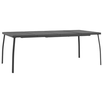 Berkfield Home Garden Table Anthracite 200x100x72 cm Steel Mesh in Charcoal | Size: 200 x 100 x 72 cm