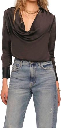 Heartloom Donna Cowl Neck Top In Black