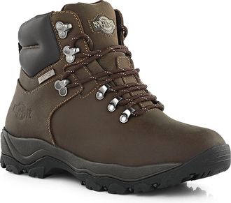 Northwest Territory Mens Creston Lace Up Full Grain Leather Waterproof Hiking/Walking/Outdoor Boot, Waxy Brown, 11 UK