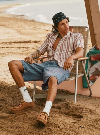 Djab Mens 10 faded blue jort Baggy fit