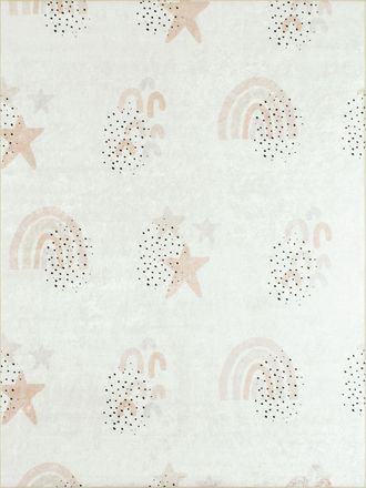 Nazar Rugs Alfombra infantil estrella crema 120x160