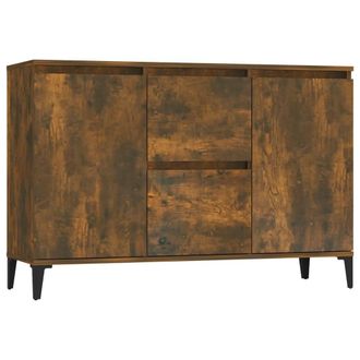 Berkfield Home Sideboard Smoked Oak 104x35x70 cm Engineered Wood in Brown | Size: 104 x 35 x 70 cm