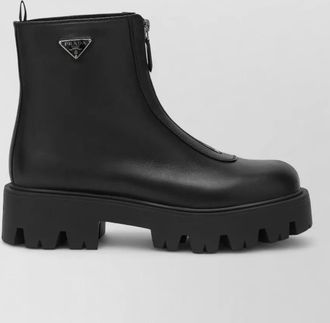 Prada leather ankle boots