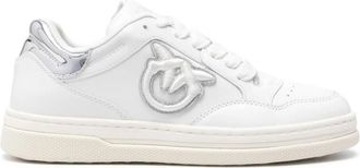 Pinko Lace-Up Sneakers met Borduursel - Dames - Sneakers - Wit - 35 EU - Schoenen