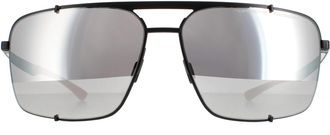 Porsche Design zonnebril P8919 Een zwarte rode kwikzilver spiegel