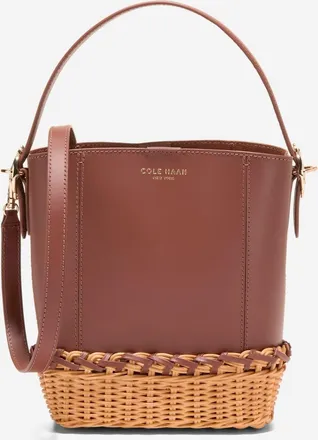 Cole Haan Womens Alexandria Small Bucket Crossbody Bag - Beige