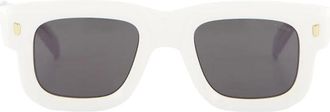 Cutler and Gross Retro Vierkante Zonnebril Ivoor - Dames - Zonnebrillen - Beige - 50 MM - Accessoires