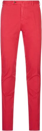 Pantaloni Torino Slim Chino - Heren - Slim Fit Broeken - Rood - 2XL - Katoen - Broeken