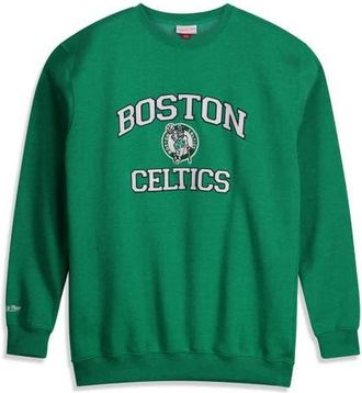 Mitchell & Ness Mens Mitchell & Ness Heather Kelly Green Boston Celtics Hardwood Classics Big & Tall Crewneck Sweatshirt at Nordstrom, Size Xx-Large