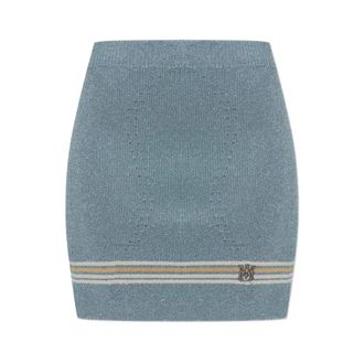 Amiri Short Skirts, female, Blue, Size: XS Skirt