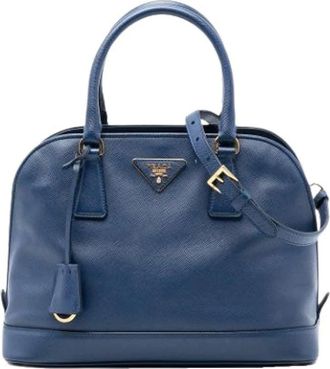 Prada Pre-owned Handbags, female, Blue, Size: ONE SIZE Pre-owned Satchel