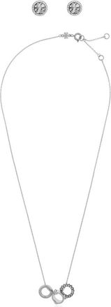 Tory Burch Set van Ketting en Oorbellen - Dames - Kettingen - Grijs - ONE Size - Accessoires
