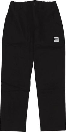 PROPAGANDA Zwarte Lange Broek met Logo Patch - Heren - Straight fit broeken - Zwart - XL - Katoen - Broeken