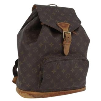 Louis Vuitton Pre-owned Backpacks, female, Brown, Size: ONE SIZE Pre-owned Montsouris GM Backpack