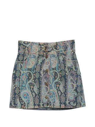 Etro Etro Kurzer Rock mit Kn&ouml;pfen