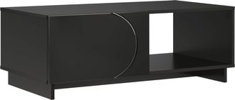 vidaXL Mesa De Centro Negro 95 X 50,5 X 35 Cm Madera De Ingenier&iacute;a Vidaxl