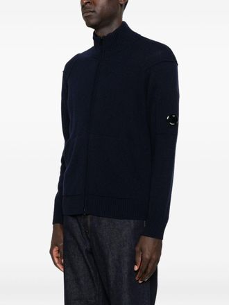 C.P. Company Wool Zip Cardigan - Navy