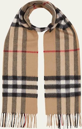 Burberry Mens Giant Check Cashmere Scarf