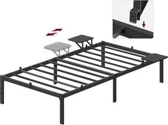 Vasagle Marco de cama de 90,5 x 190,5 cm de metal de color negro
