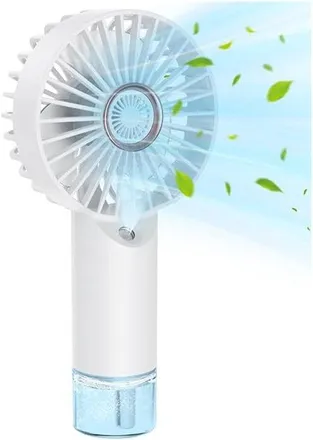 OEM Ventilador Port&aacute;til Personal Con Nebulizador, Recargable, 3 Velocidades, Ideal Para Viajes, Playa Y Oficina, Color Blanco