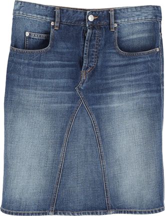 Isabel Marant Etoile Knee-Length Skirt Blue Cotton Denim