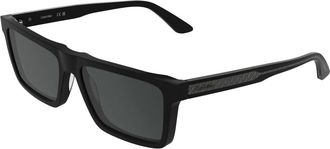 Calvin Klein Rechthoekige zonnebril - Heren - Zonnebrillen - Zwart - 59 MM - Accessoires