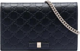 Gucci Pre-owned Cross Body Bags, female, Black, Size: ONE SIZE Pre-owned Chain Wallet