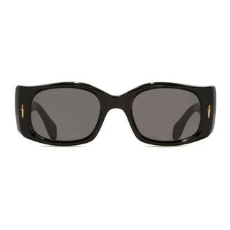 Cutler and Gross Diablo Black Rectangular Sunglasses - female - Cutler And Gross - Sunglasses - Black - ONE SIZE - Accessories
