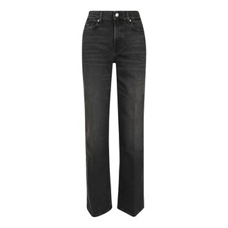 7 For All Mankind Straight Jeans, female, Black, Size: W26 Lotta Bottomline