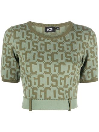 GCDS Cropped top - Groen