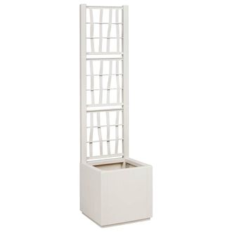 vidaXL Vidaxl - Maceta Para Jard&iacute;n Blanco 36 X 36 X 140 Cm Polipropileno