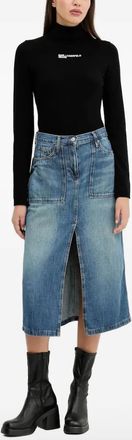 Karl Lagerfeld Maglione a collo alto con ricamo - Nero