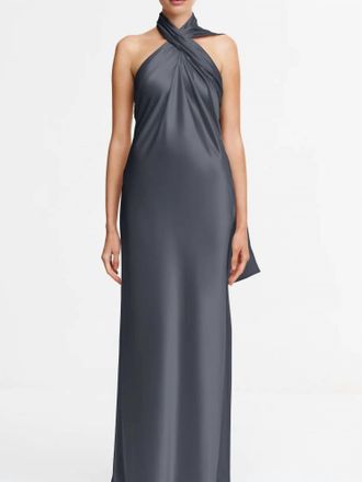 Acler Yewgreen Maxi Dress In Charcoal