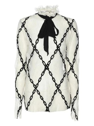 Polo Ralph Lauren Lace chain top - women - Polyamide - 42 - White