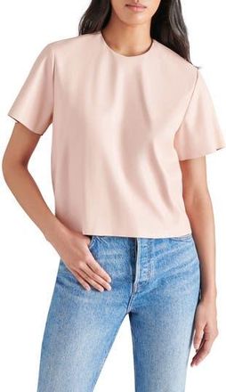 Steve Madden Ezra Faux Leather Top in Ash Rose at Nordstrom Rack, Size X-Small