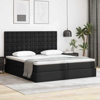 vidaXL Cama Con Almacenamiento Y Led Con Tiras Led Negro 200 X 200 Cm Vidaxl