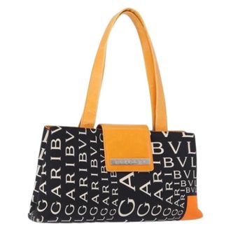 Bulgari Tweedehands Canvas handtassen - Dames - Vintage Handtas - Zwart - ONE Size - Vintage
