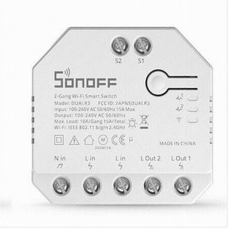Trade Shop Trade Shop - Controllo Vocale Wifi Alexa Google Home 2 Canali Domotica Sonoff Dual R3