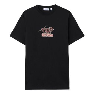 Off-white x c/o AC Milan Slim T-Shirt Black Red 44MAA027G25J00N125